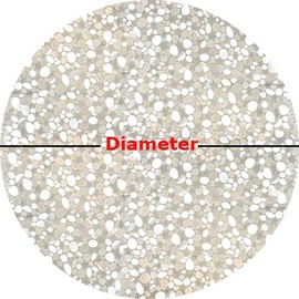Autotech Park Precut Circle Window Film, Pebble Design, Self Static Adhesive Cling, 32 inch Diameter