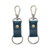 Uainhrt 2pcs Small Leather Keychain Key Holder Belt Key Chain