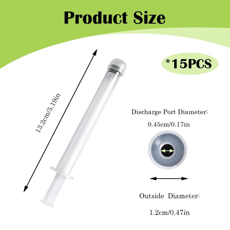 15 PCS Disposable Vaginal Applicators Single-Use Lube Injectors Plastic Pessary