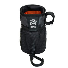 POTA BIKE Stem Side Pouch Bicycle Handle Pouch/Drink Holder (Gray)