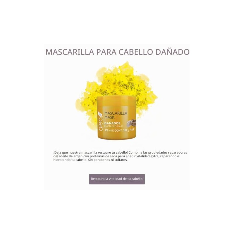 Alea Hair Mask for Damaged Hair with Argan Oil 13.5oz400ml