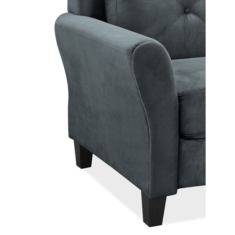 Lifestyle Solutions Harrington Chair in Grey, Dark Grey