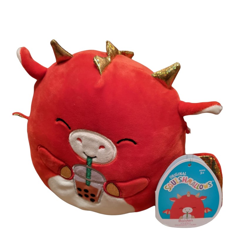 Squishmallows Baiden The Dragon with Boba Tea 19cm