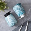 Enra Ceramic Hand Soap Dispenser,12 oz Blue Lotion Dispenser Bathroom
