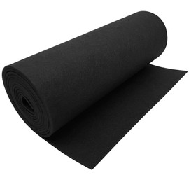 EDGEAM Felt Fabric Felt Roll 30 cm x 250 cm Craft Felt Polyester Felt 3 mm Thick for Felt Underlay Decorative Felt Mat DIY Storage Bag Patchwork Sewing Felt for Crafts (Black, 30 cm x 250 cm)
