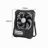 QUMOX Ventilatore da Campeggio Ricaricabile 20000mAh con Luce LED, Telecomando,