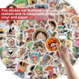 200 Pieces Anime Stickers Stickers Waterproof Vinyl Stickers for Laptop Bumper Skateboard Water Bottles Computer Cartoon Stickers for Kids Teens and Adults