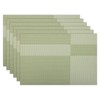 comfoyar Green Rectangular Placemats Set of 6, 12x18 Inch Non-Slip