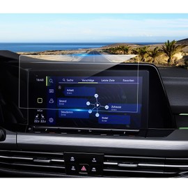 Coleya Navigation Displayschutzfolie Kompatibel mit VW Golf 8 MK8 GTI GTD GTE 2020 2021 2022 2023 2024, VW Golf 8 Gehärtetes Glas Schutzfolie, 9H Anti-Kratzer GPS Displayschutzfolie (10 Zoll)