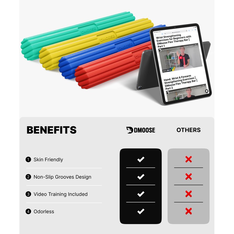 DMOOSE FITNESS Flex Bar (Yellow-Extra Light)