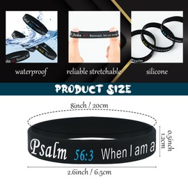 120 Pieces Bible Verses Bracelets Motivational Quote Rubber Wristbands Religious Silicone Bracelet Inspirational Silicone Wristbands Stretch Unisex Wristbands for Men Women Teens Party (Vintage Color)
