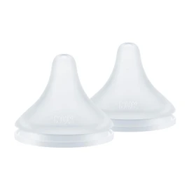 NUK Perfect Match Fast Flow Soft Silicone Nipple with Anti-Colic Vent, 2 Pack, BPA Free