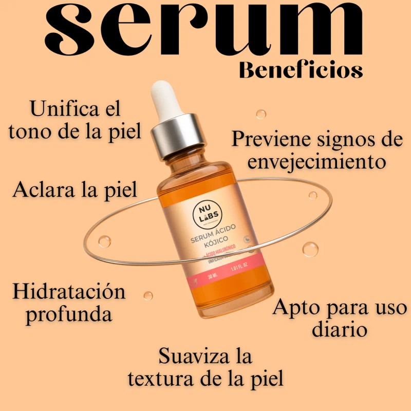 Serum Facial Con Ácido Kojico - Serum Con Ácido Hialuronico
