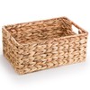 Woodluv Water Hyacinth Handwoven Shelf Storage Gift Hamper Basket -