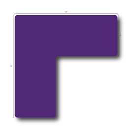 5S Location Marking Corner- (Various Sizes Available) Durable L Shaped Floor Marker by Graphical Warehouse- Vibrant Colors, Rounded Corners (10x10x4" (10 Pack), Purple)