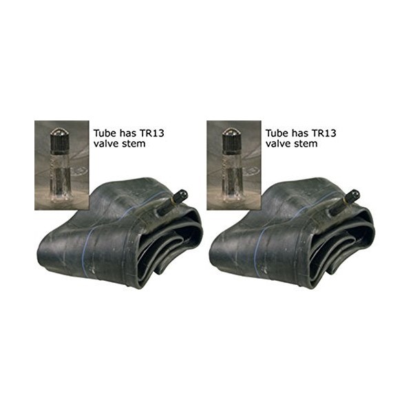 Carlisle Brand Set of 2 Tire Inner Tubes with TR13 rubber valve stems - 12 inch Combination Size fits 23x8.50-12, 23x850-12, 23x9.50-12, 23x950-12, 23x10.50-12, 23x1050-12 Lawn and Garden