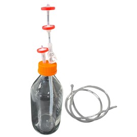 1L Autoclavable Liquid Culture Bottle Kit — GL45 Filter Lid, Mini Airlift Bioreactor for Aerated Mushroom LC, Spirulina, Yeast/Wort, Fermentation — Reusable, Lab-Grade
