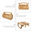 UPKOCH Picnic Wooden Folding Picnic Basket Table: Portable Wine Picnic