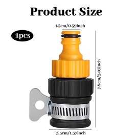 EujRcf Tap to Hose Connector, Detachable Hose Adapter, Universal Fit for Kitchen Taps, Suitable for Gardening, Car Washing and Cleaning Tasks, Easy Connect and Disconnect