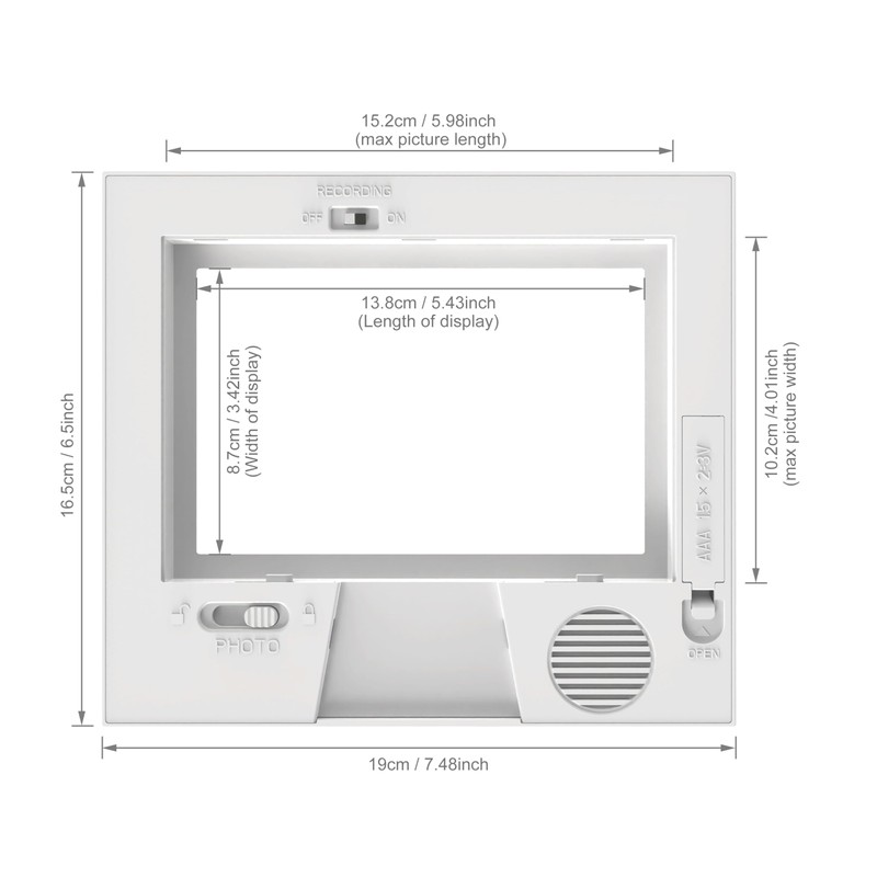 Wariolle 30 seconds Voice Recordable Picture Frames Desk or wall