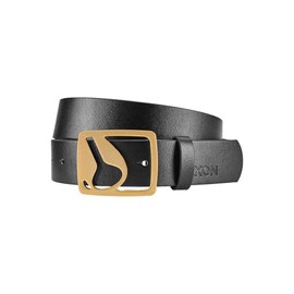 NIXON Icon Cut Out Vegan Belt - Black/Gold - Large
