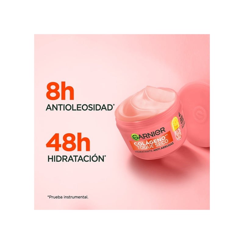 Hidratante Garnier Toque Seco Antiarrugas con Colágeno 85g