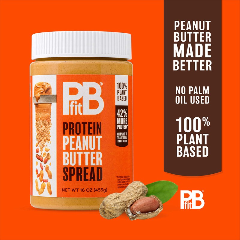 PBfit Peanut Butter, Protein-Packed Spread, Peanut Butter Spread, 16 Oz