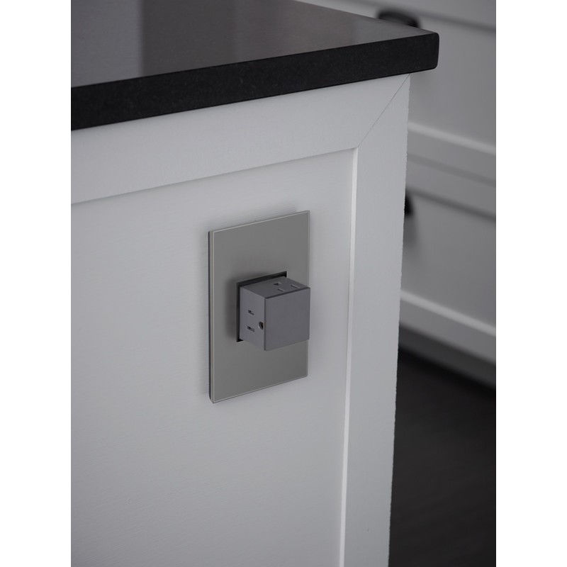 Legrand adorne 15Amp 1-Gang Pop-Out Outlet in Magnesium With Matching