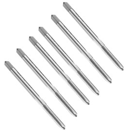 sourcing map 6pcs Straight Flute Thread Tap, M3 x 0.5 Metric Screw Threading Tapping Tool Thread Milling Machine Taps, High-Speed Steel 6542 (HSS 6542)