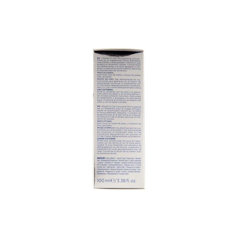 Rilastil D-Clar - Micropeeling Concentrado Facial, Exfoliante, Suavizante y Aclarante