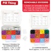 20 Compartment Large Pill Case with Airtight Seal - Silicone