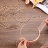 sourcing map 20 Pcs Dream Catcher Rings,Metal Craft Hoops Floral