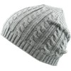 KBW-506 LGY Solid Striped Dotted Sherpa Fleece Short Beanie Skull