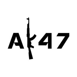 Ranger Products AK47 Gun Text - Vinyl Decal Sticker, Die Cut Vinyl Decal for Windows, Cars, Trucks, Tool Boxes, laptops, MacBook - virtually Any Hard, Smooth Surface