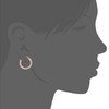 Citerna Women's 9ct Rose Gold Classic Hoop Earrings