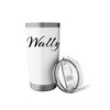 Beautiful Handwritten Font Wally Calligraphy Stainless Steel Insulated Tumbler