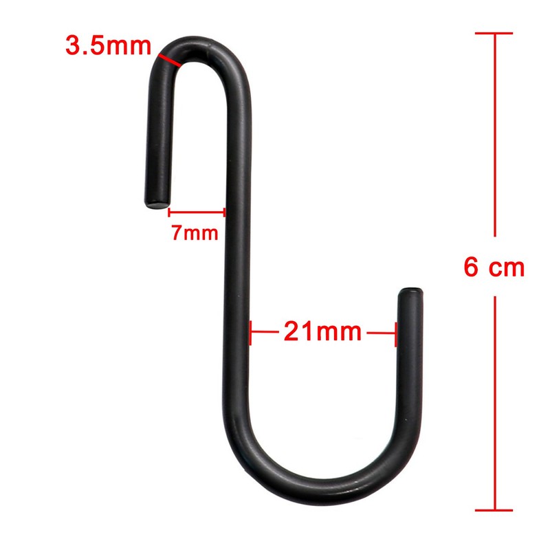 10 Pack Heavy Duty S Hooks Black S Shaped Hooks