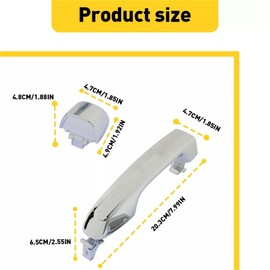 XQSMWF Chrome Rear Left or Right Side Exterior Door Handles fit for Lexus GX460 2010-2021 fit for Toyota 4Runner 2010-2020 fit for Toyota Land Cruiser 2009-2016 Replace 13389843 6921160070C0