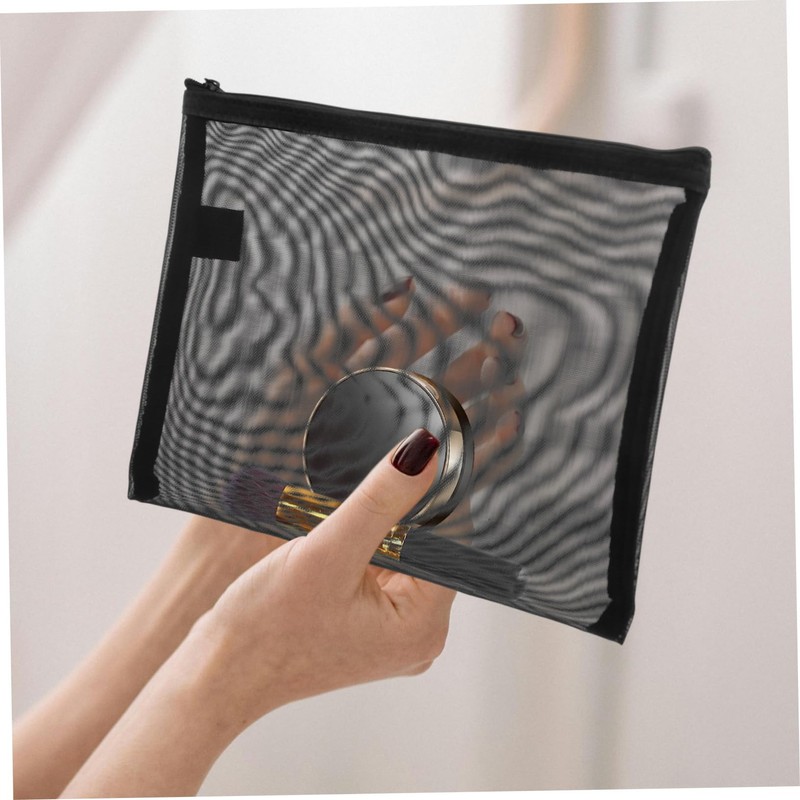 Gatuida 2Pcs Makeup Bag Compact Mesh Toiletry Bags with Zipper