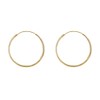 LES POULETTES JEWELS - Gold Plated Earrings Thin Creole 2cm
