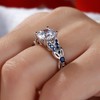 4.3 Carat Butterfly Ring 925 Sterling Silvers Crystal Ring Topaz