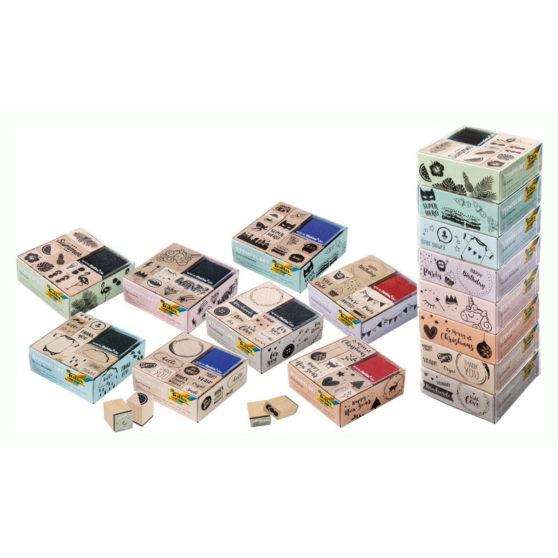 Folia 31104 Wooden Stamp Set, Lettering