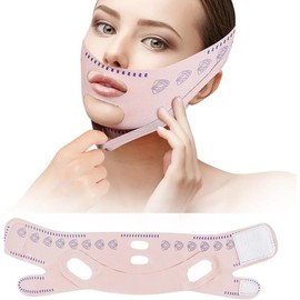 Mentonera Papada Reutilizable - MáScaras Faciales En V, Máscara Correa Transpirable - Mascarilla Facial V-Line Lifting Face Mask Chin Strap