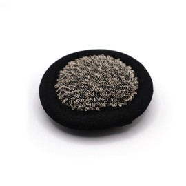 sositex Cosmetic sponge, black/natural, sauna line, premium linen product, made in the EU (diameter 8.5 cm)