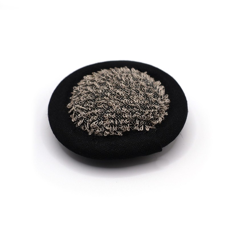 sositex Cosmetic sponge, black/natural, sauna line, premium linen product, made
