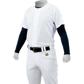 Zett Boys Baseball Uniform Shirt, Mecha Pants, Junior's Mesh Full Open Shirt, White (1100) 160 BU2281MS