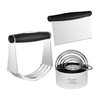 HULISEN Stainless Steel Biscuit Cutter Set, Pastry Scraper and Dough