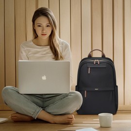 GOLF SUPAGS Laptop Backpack for Women Work Travel Backpacks Computer Bag Casual Daypack Fits 14 Inch Notebook (Black)