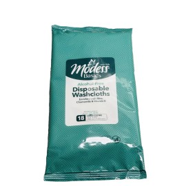 Modess Basics Disposable Washcloths  Naturally Inspired Alcohol Free-12x8Inche
