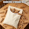 Laundry Clothespin Bag, 12.5 x 10.5 Inch Large Canvas Hanging